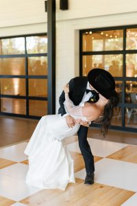 Dance floor rental for wedding reception in Fredericksburg, Texas